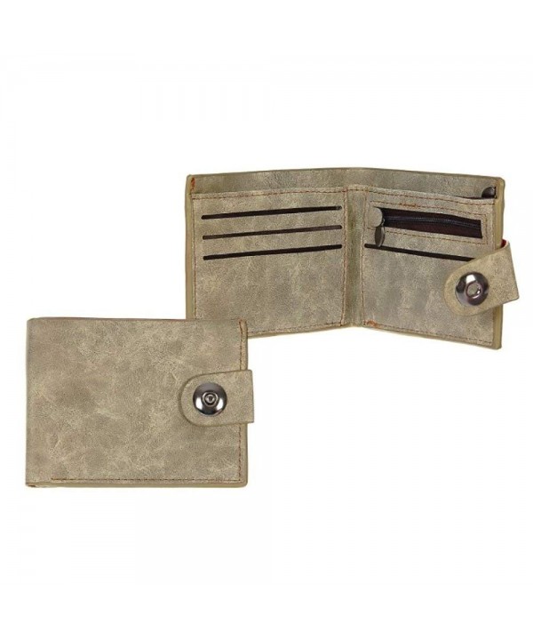 Wallet Bifold Artificial Leather Button