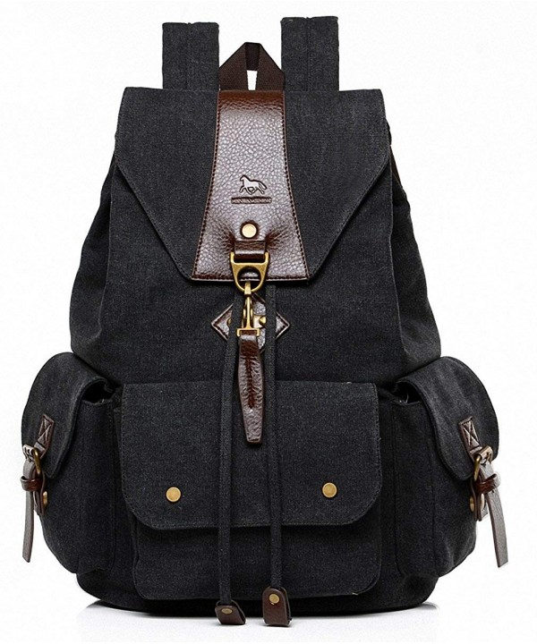 MANJH Canvas Backpack Rucksack Daypack