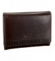 Leatherbay Accordian Wallet Croc Brown