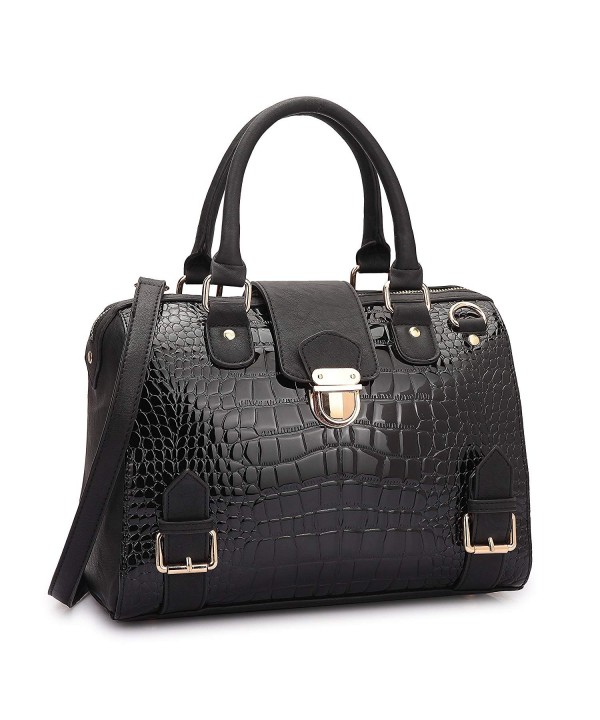 Crocodile Designer Handbags Structured Shoulder