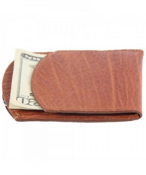 Mens Leather Front Pocket Wallet Two Pockets American Buffalo Bison USA ...