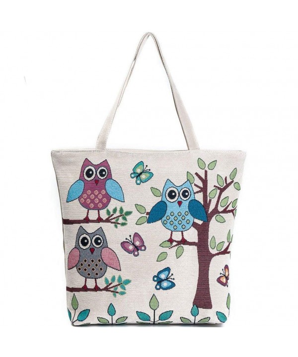 Donalworld Canvas Cartoon Shopper Handbags