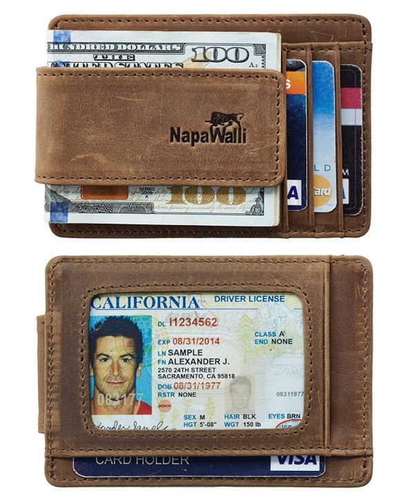 NapaWalli Genuine Leather Magnetic Minimalist