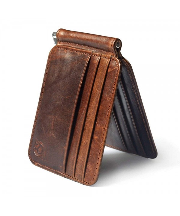 Multi function Genuine Leather Bifold cardMens