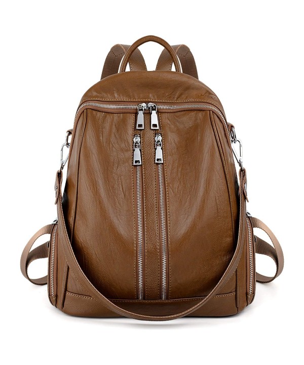 Backpack Convertible Rucksack Crossbody - Brown - CG18CT0HZ78