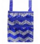 Sequin Chevron Stripe Hipster Handbag