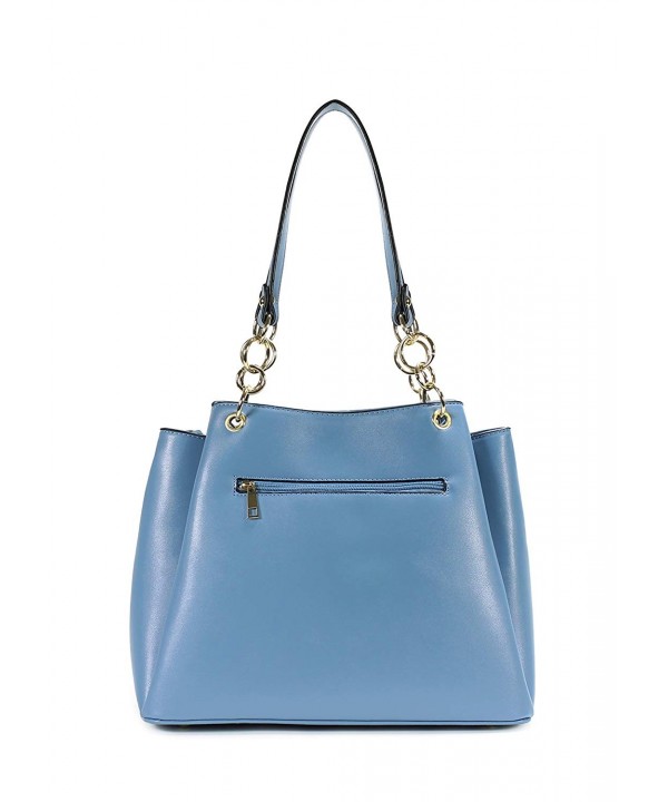 Fashionable Modern Chic Satchel H1718 - Light Blue - CY11Z4LLTD9