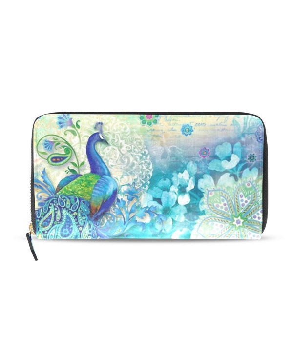 Womens Peacock Pattern Wallet Holder