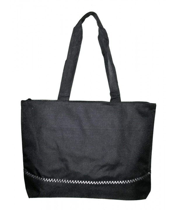 Zipper Black Accent Stripe Poly