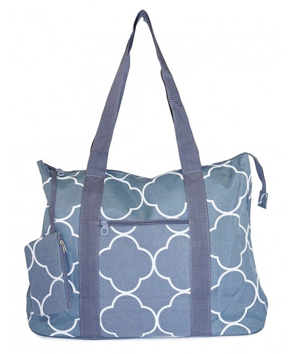 Ever Moda Quatrefoil Tote X Large