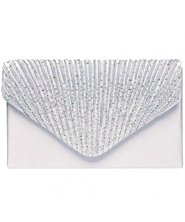 Fashion Rhinestone Evening Envelope Pleated