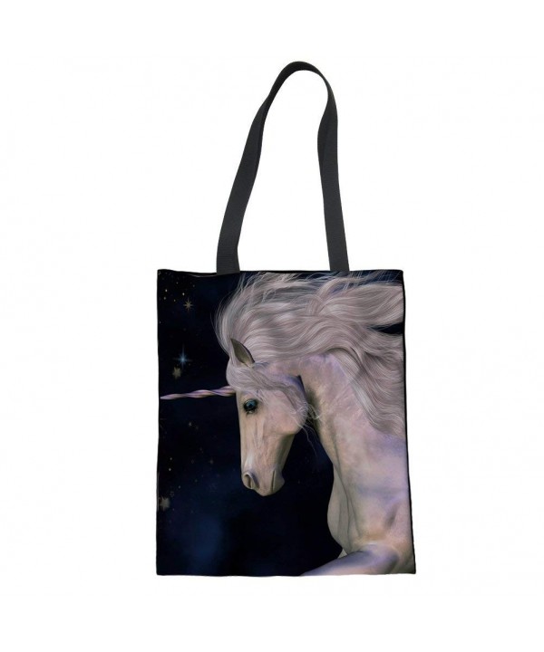 CuMagical Unicorn Canvas Shopping Handbag