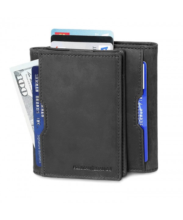 Wallets leather Blocking Minimalist Charcoal