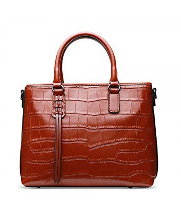 Genuine Handbags Embossed Crocodile Top handle Shoulder