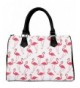 Fashionable Female Handbags Flamingo Background