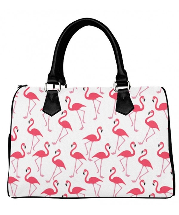 Fashionable Female Handbags Flamingo Background