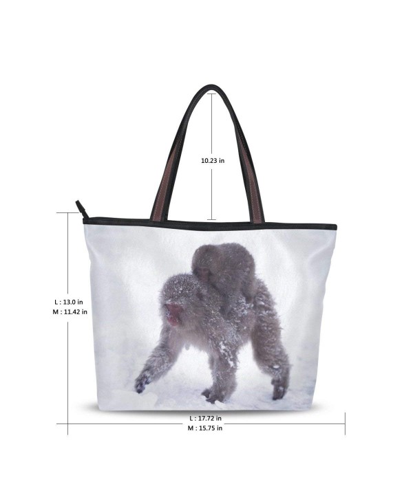 Handle Shoulder Japanese Macaque Handbag