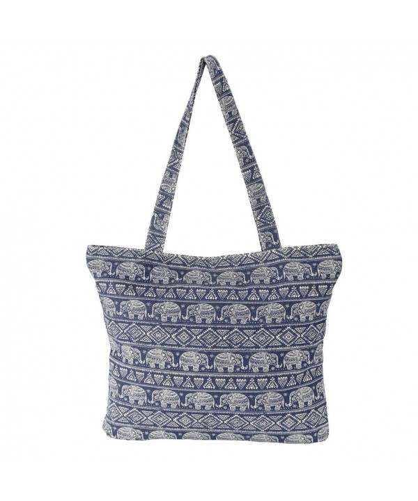 Canvas Zipper Bohemian Elephant Shoulder