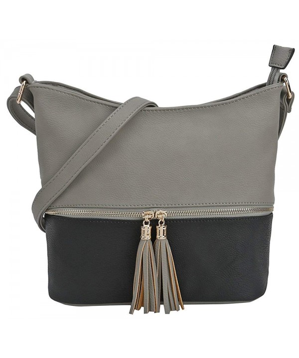 DELUXITY Medium Crossbody Tassel Zipper