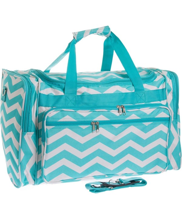 Travel Duffle Light White Chevron