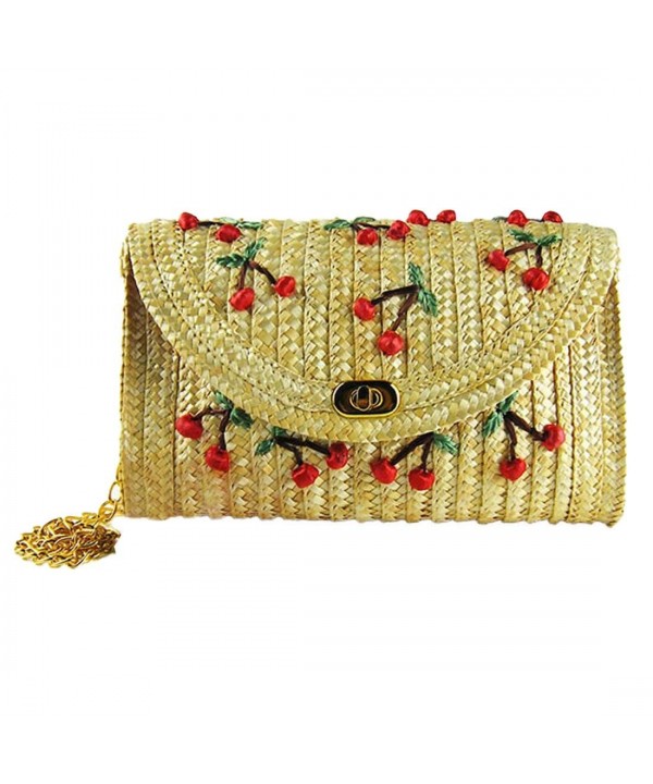 Straw Purse for Women Woven Summer Beach bag Straw Clutch Purse Rattan ...