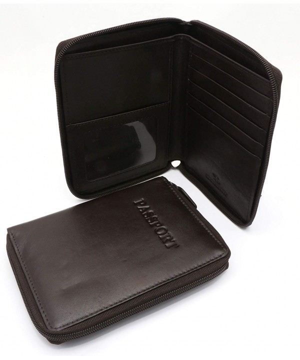 Bifold Genuine Leather Passport Around