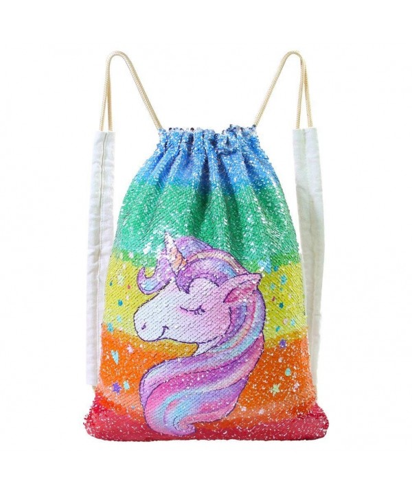 MHJY Mermaid Drawstring Backpack Colorful