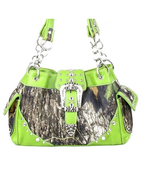 Western Buckle Purse Camouflage Handbag