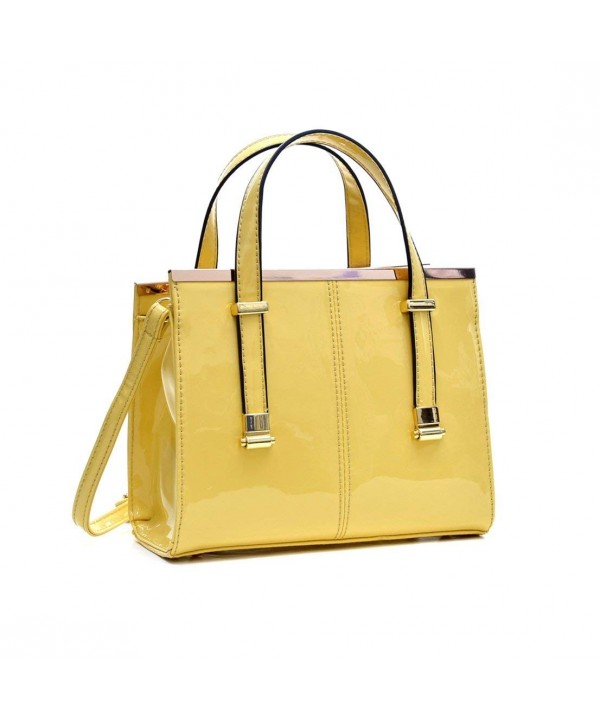 Dasein Fashion Satchel Crossbody Yellow