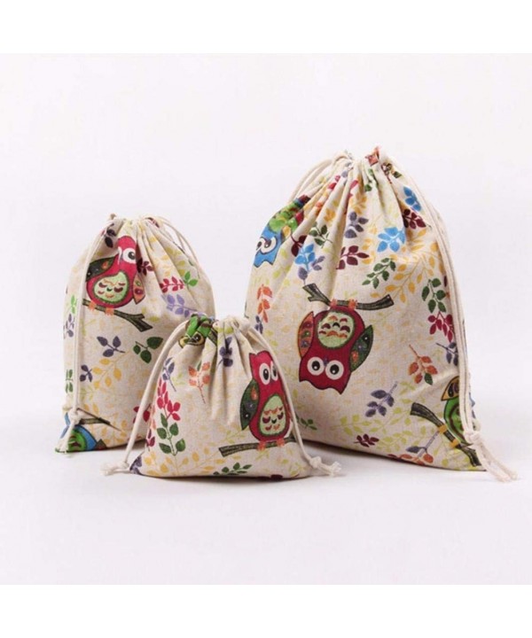 Euone Owl Printing Drawstring Beam Port Storage Bag Travel Bag Gift Bag ...