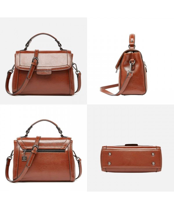 Real Leather Handbag for Women Top Handle Bag Ladies Shoulder Purse Bag ...