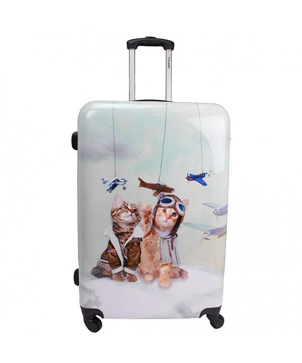 Chariot Lightweight Spinner Upright Suitcase Cat