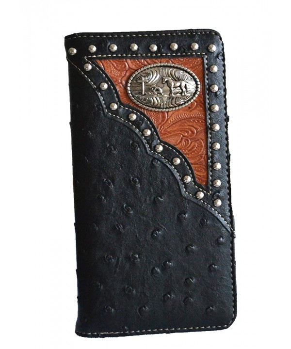 western ostrich leather praying concho