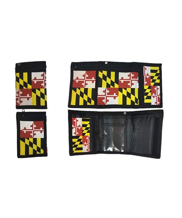 Maryland Flag Mens Nylon Wallet