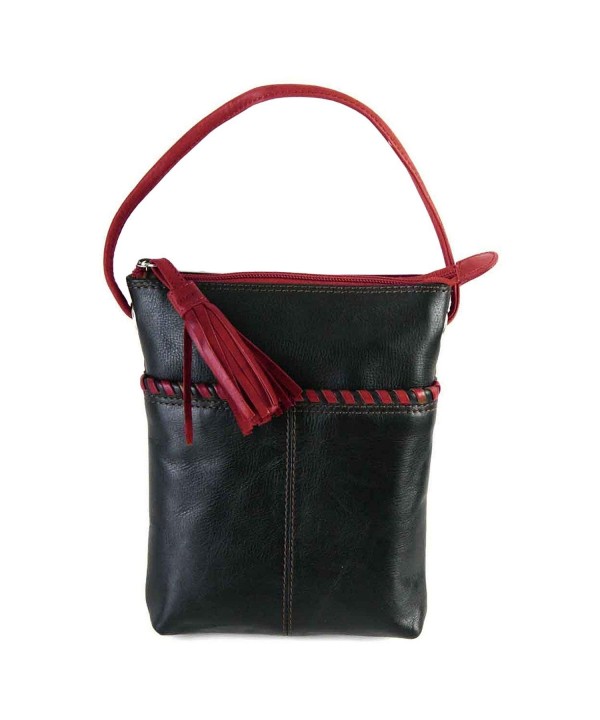 ili Whipstitched Leather Cross body Handbag