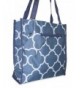 Ever Moda Quatrefoil Tote Grey