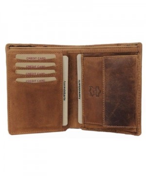 Hill Burry Wallet For Men Bifold ID Card Holder Genuine Leather ...