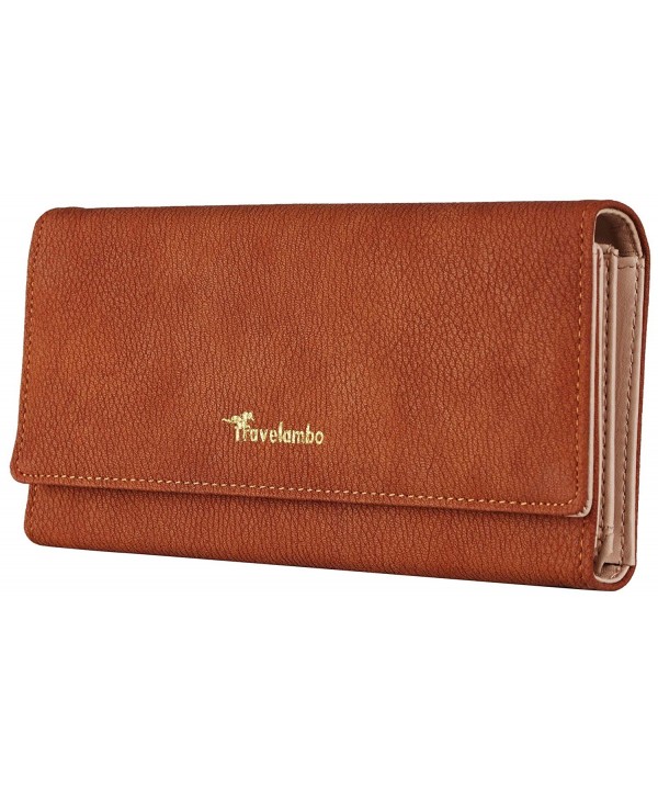 Travelambo Womens Wallet Leather Blocking