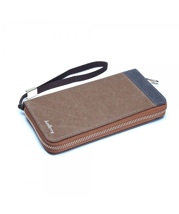 Canvas Zipper Wallet Handbag Compartments