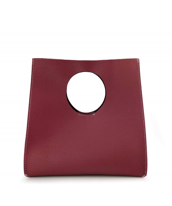 Hoxis Vintage Minimalist Leather Burgundy