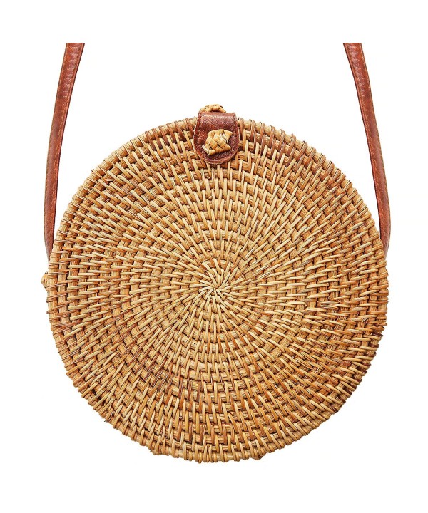 Round Rattan Bali Bag Crossbody