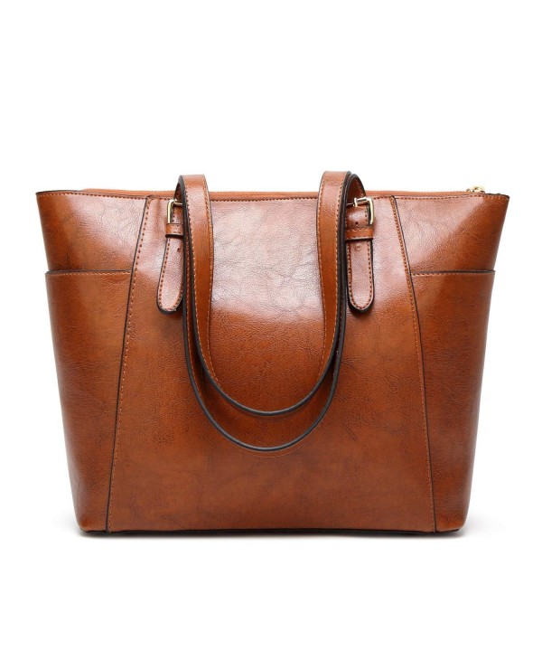 Caissip Handbags Shoulder Commute Leather