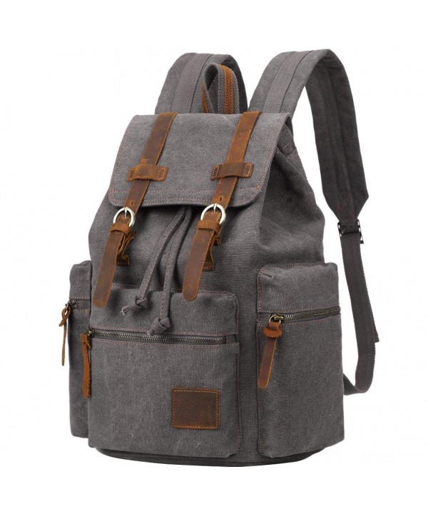 Berchirly Vintage Leather Backpack Rucksack