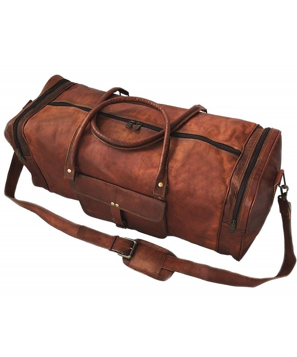 Square Duffel Overnight Weekend Leather