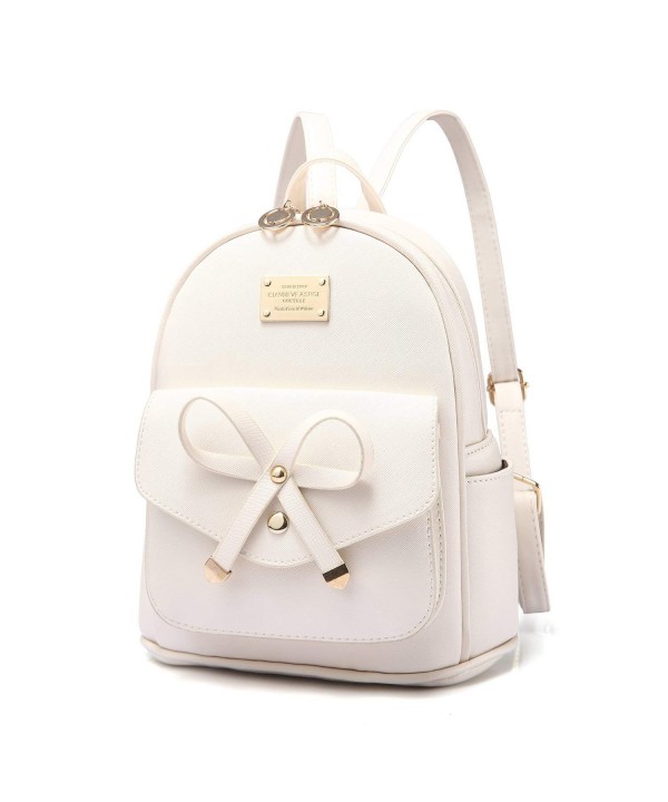 PINCNEL Bowknot Leather Backpack Shoulder