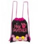 Pink Panther Black Drawstring Backpack