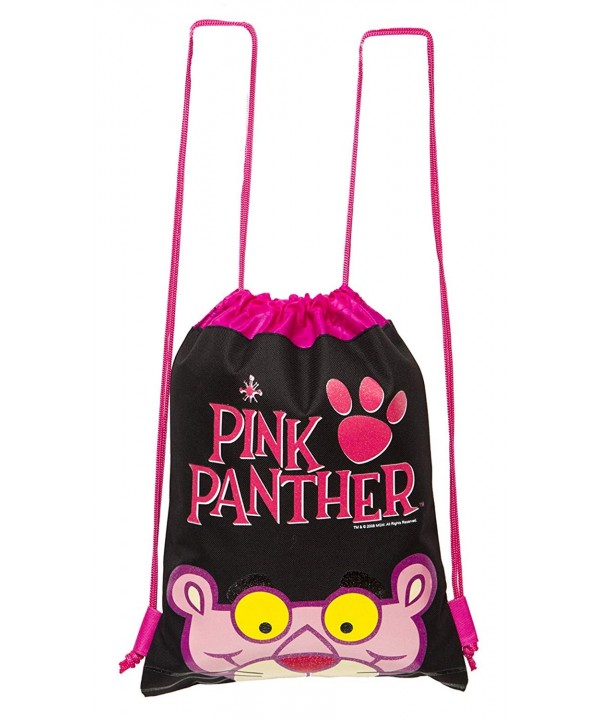 Pink Panther Black Drawstring Backpack