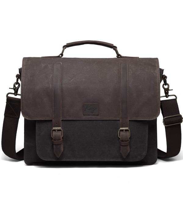 Messenger resistant Briefcase Removable - Grey and Brown - CU18I0OD0NE