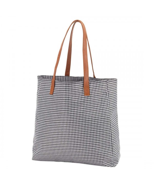 High Fashion Houndstooth Check Tote