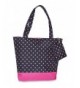 Garden Polka Tote Black Pink